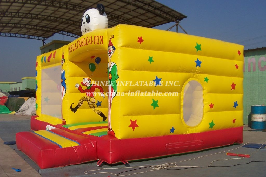 T2-2529 Clown And Panda Inflatable Bouncers