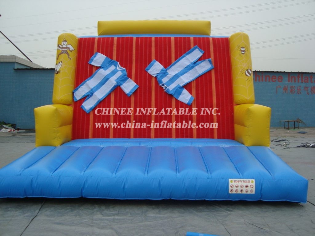 T11-1065 High Quality Funny Inflatable Games Inflatable Velcoros Wall