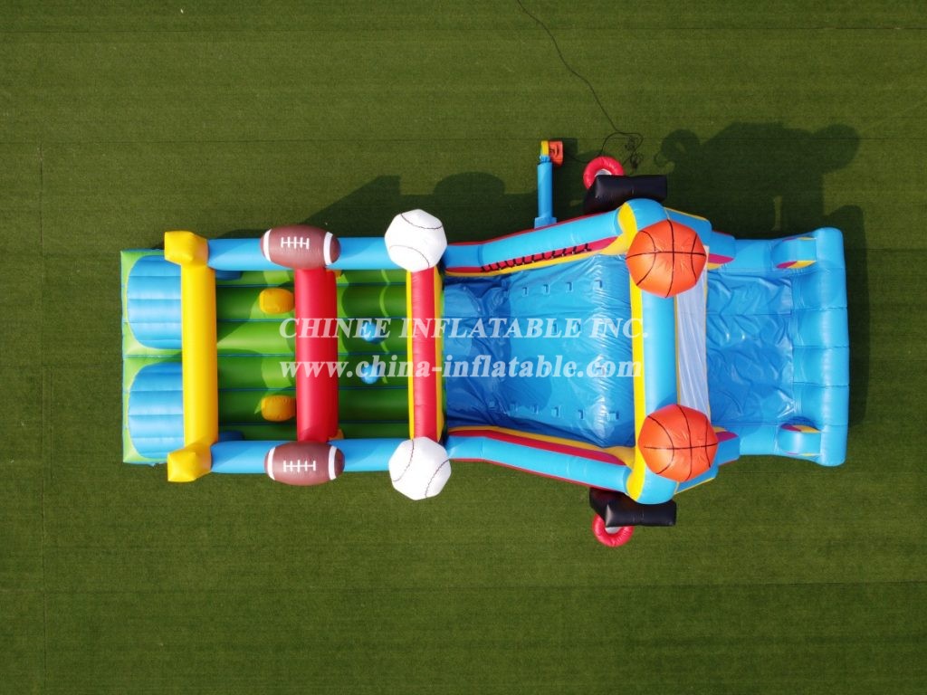 T7-404 Inflatable Soccer Ostacle Challenge Run