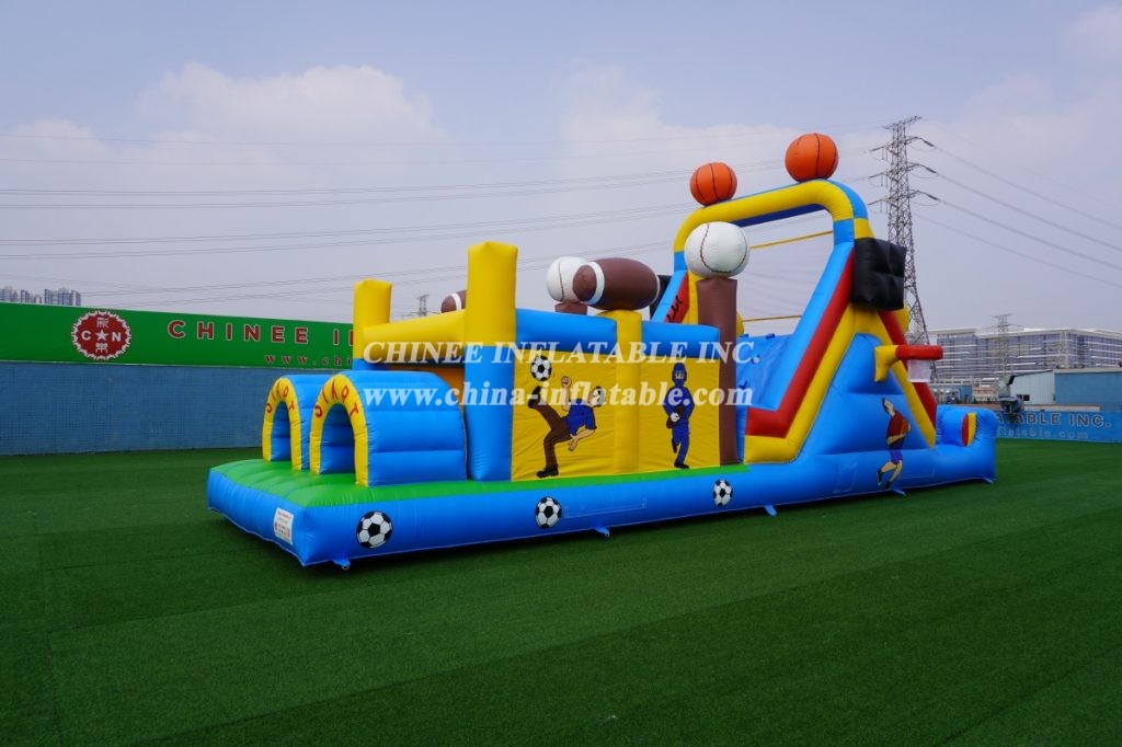 T7-404 Inflatable Soccer Ostacle Challenge Run