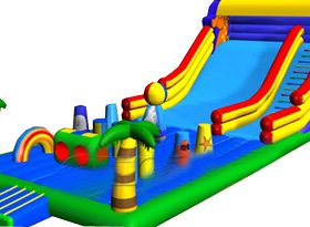 T8-307 Giant Obstacle Inflatable Dry Slide For Kids And Adults