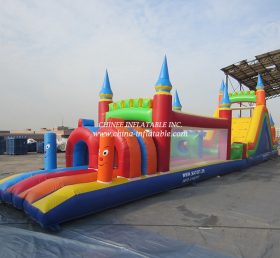 T7-272 Castle Obctacle Course Bouncer Jumping Sport Game
