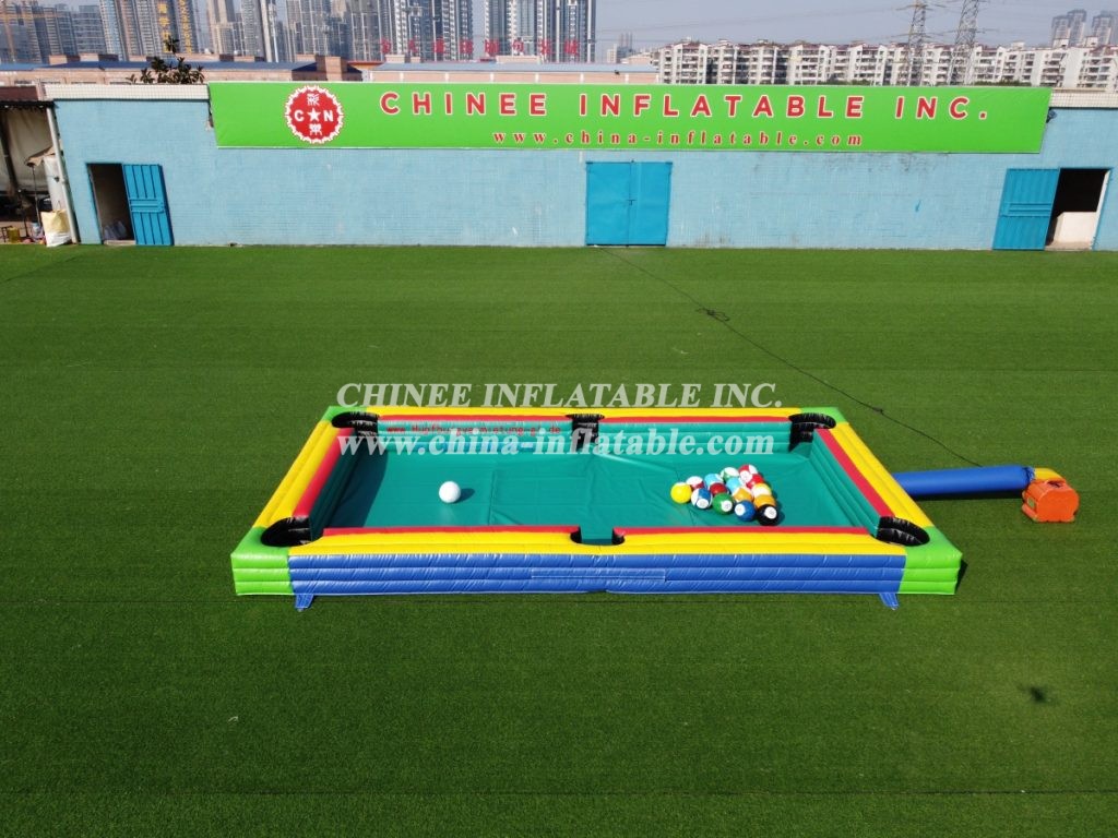 IS11-005 Inflatable Football Snooker Inflatable Human Billiard Table Games