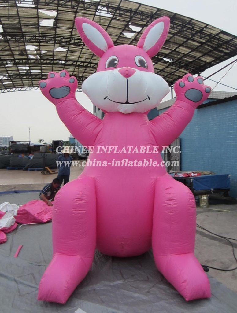 Cartoon2-083 Pink Rabbit Inflatable Cartoons