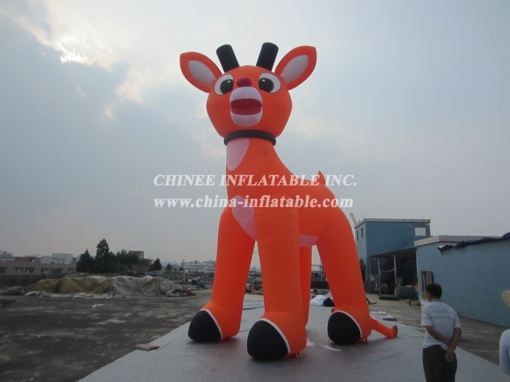 C1-180 Christmas Inflatables Orange Deer