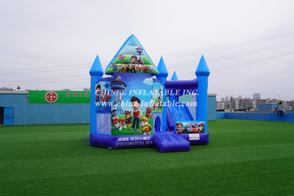 T5-1000B Inflatable Bouncer Paw Patrol Combo Bouncy Castle With Slide