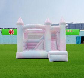 T2-3527 Mixed Color Wedding Bouncy Castle With Slide