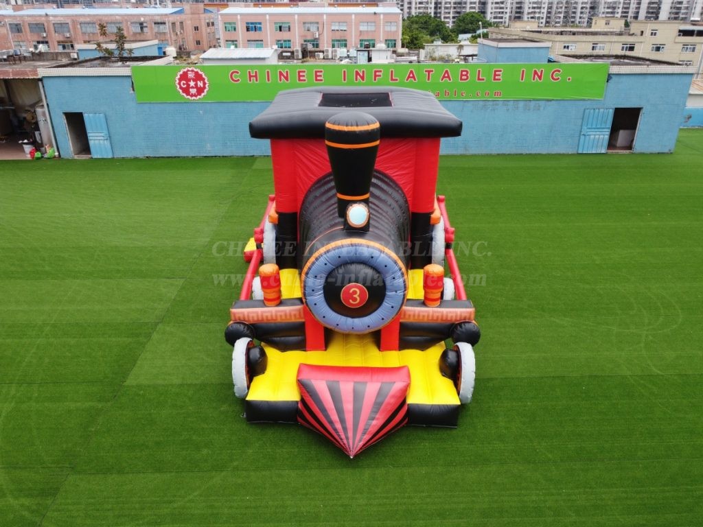 T6-872 Train shape inflatable playground