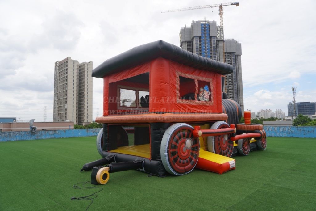 T6-872 Train shape inflatable playground