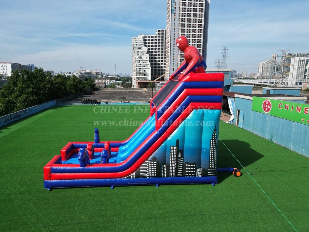 T8-4281 Spider-Man Theme Inflatable Slide