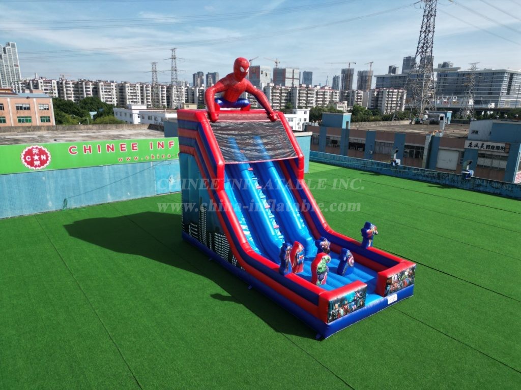 T8-4281 Spider-Man Theme Inflatable Slide