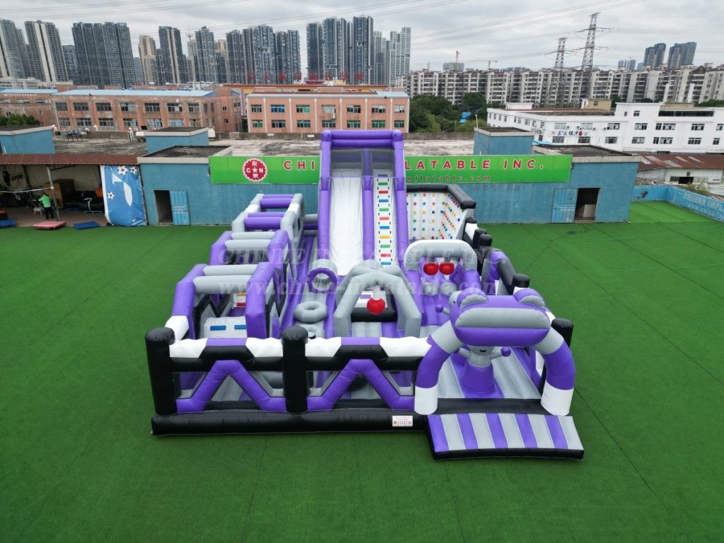 GF2-118 Commercial Inflatable Park with Slide & Climbing Wall