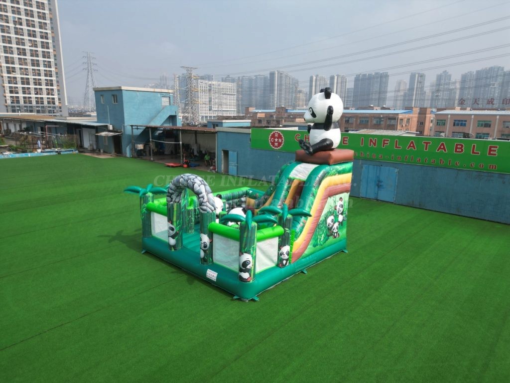 T2-4103E Panda Theme Bouncy Castle With Slide