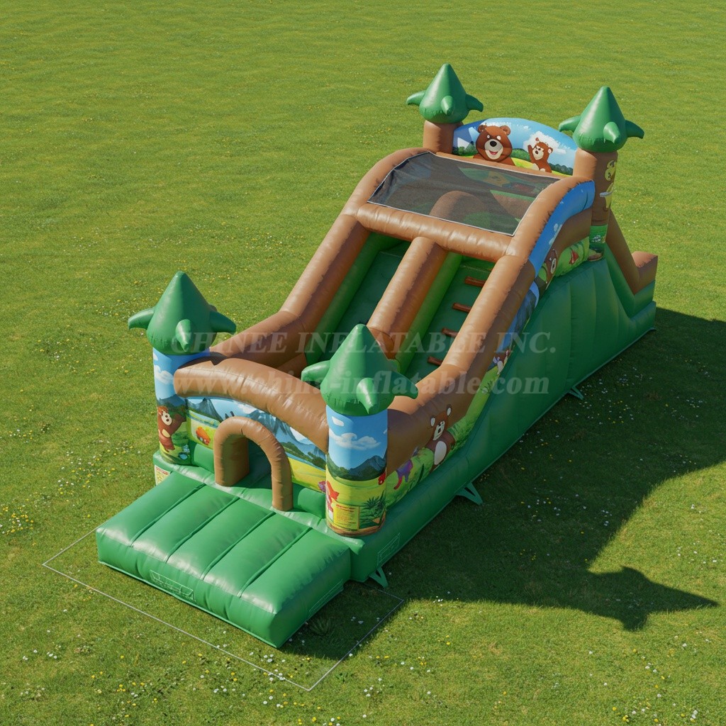 T8-8012 Boonie Bears Inflatable Dry Slide