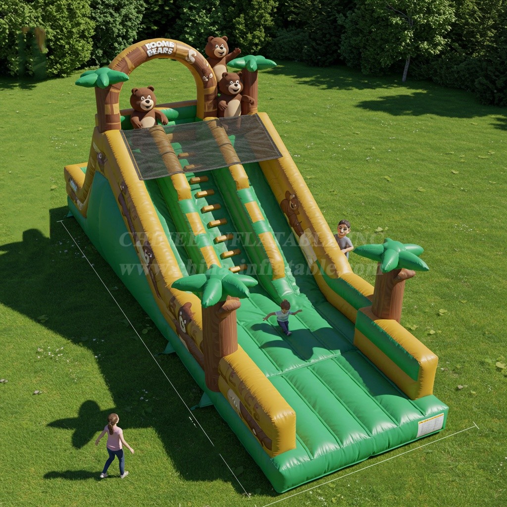 T8-8014 Boonie Bears Inflatable Dry Slide