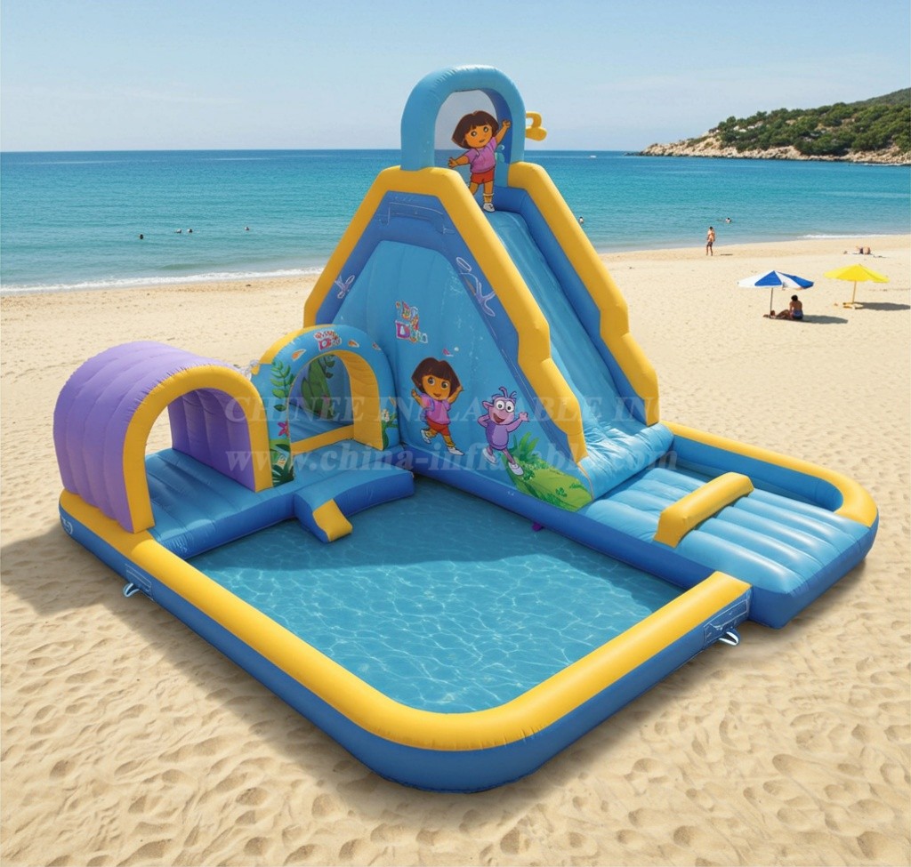 T8-8023 Dora Inflatable Water Slide