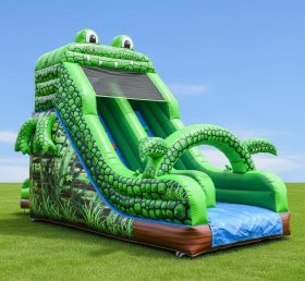 T8-8139 Crocodile Theme Inflatable Dry Slide