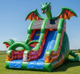 T8-8164 Dragon Theme Inflatable Dry Slide