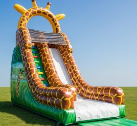 T8-8183 Giraffe Theme Inflatable Dry Slide