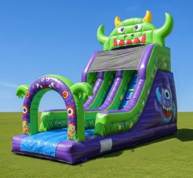 T8-8227 Monster Theme Inflatable Dry Slide