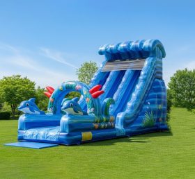T8-8238 Ocean Theme Theme Inflatable Dry Slide