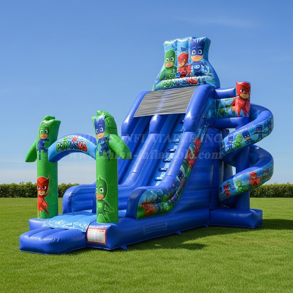 T8-8264 Pj Masks Theme Inflatable Dry Slide