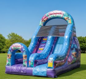 T8-8295 Shimmer & Shine Theme Inflatable Dry Slide