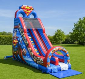 T8-8328 Superman Theme Inflatable Dry Slide
