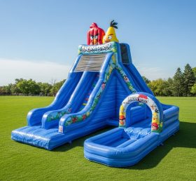 T8-8601 Angry Birds Theme Inflatable Water Slide