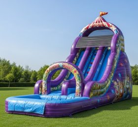 T8-8429 Circus Theme Inflatable Water Slide