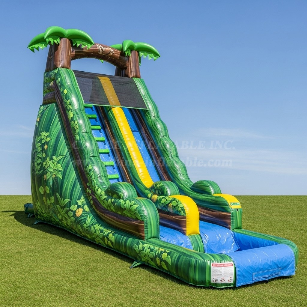 T8-8462 Jungle Theme Theme Inflatable Water Slide