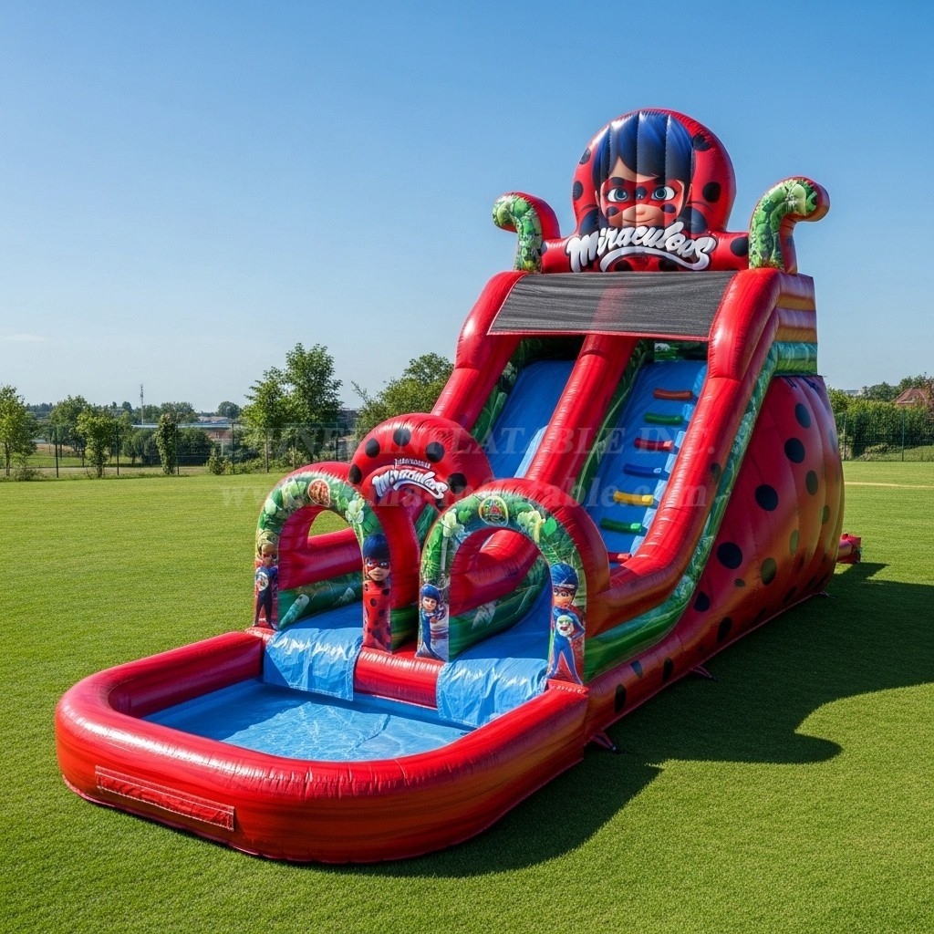 T8-8652 Miraculous Ladybug Theme Inflatable Water Slide