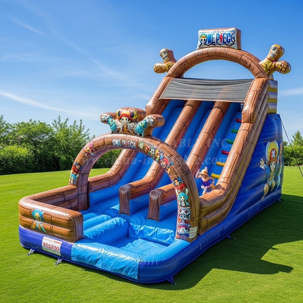 T8-8671 One Piece Theme Inflatable Water Slide