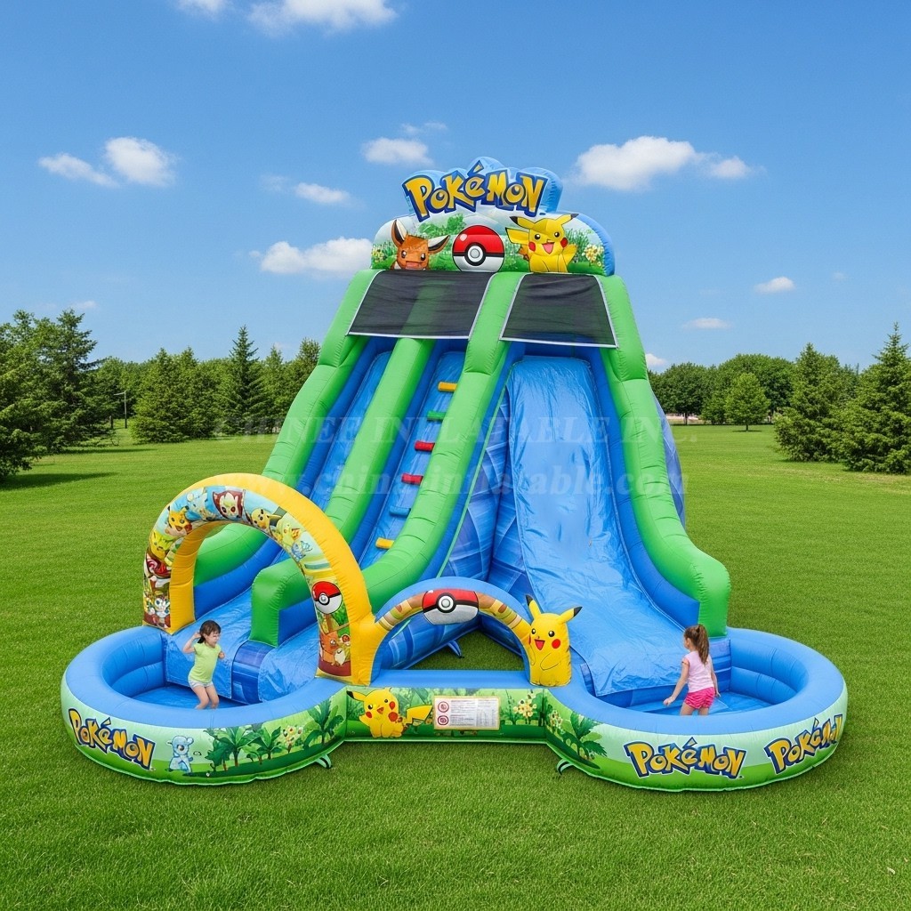 T8-8516 Pokemon Theme Inflatable Water Slide