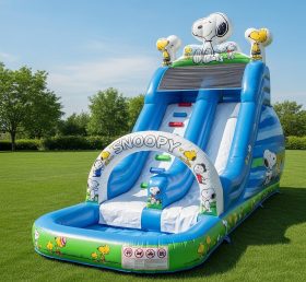 T8-8534 Snoopy Theme Inflatable Water Slide