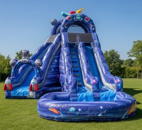 T8-8541 Space Theme Inflatable Water Slide