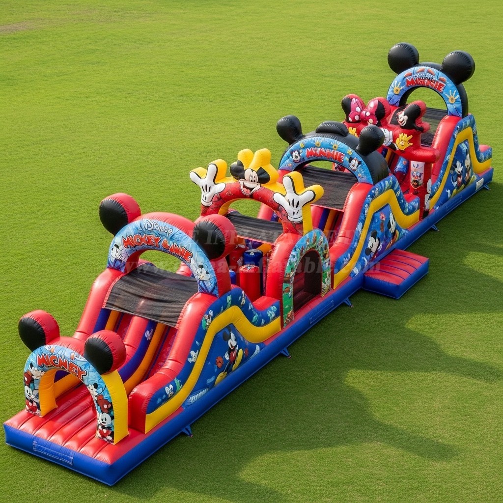 T7-3634 Mickey & Minnie Inflatable Obstacle Courses