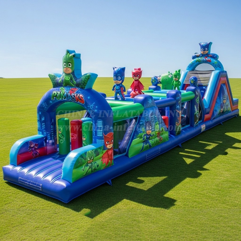 T7-3652 Pj Masks Inflatable Obstacle Courses