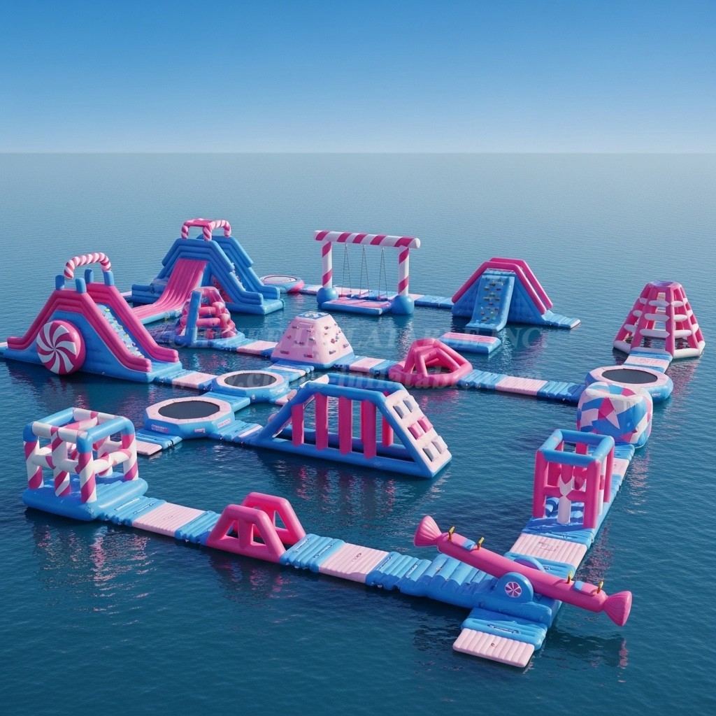 S203 Candy Theme Inflatable Water Park