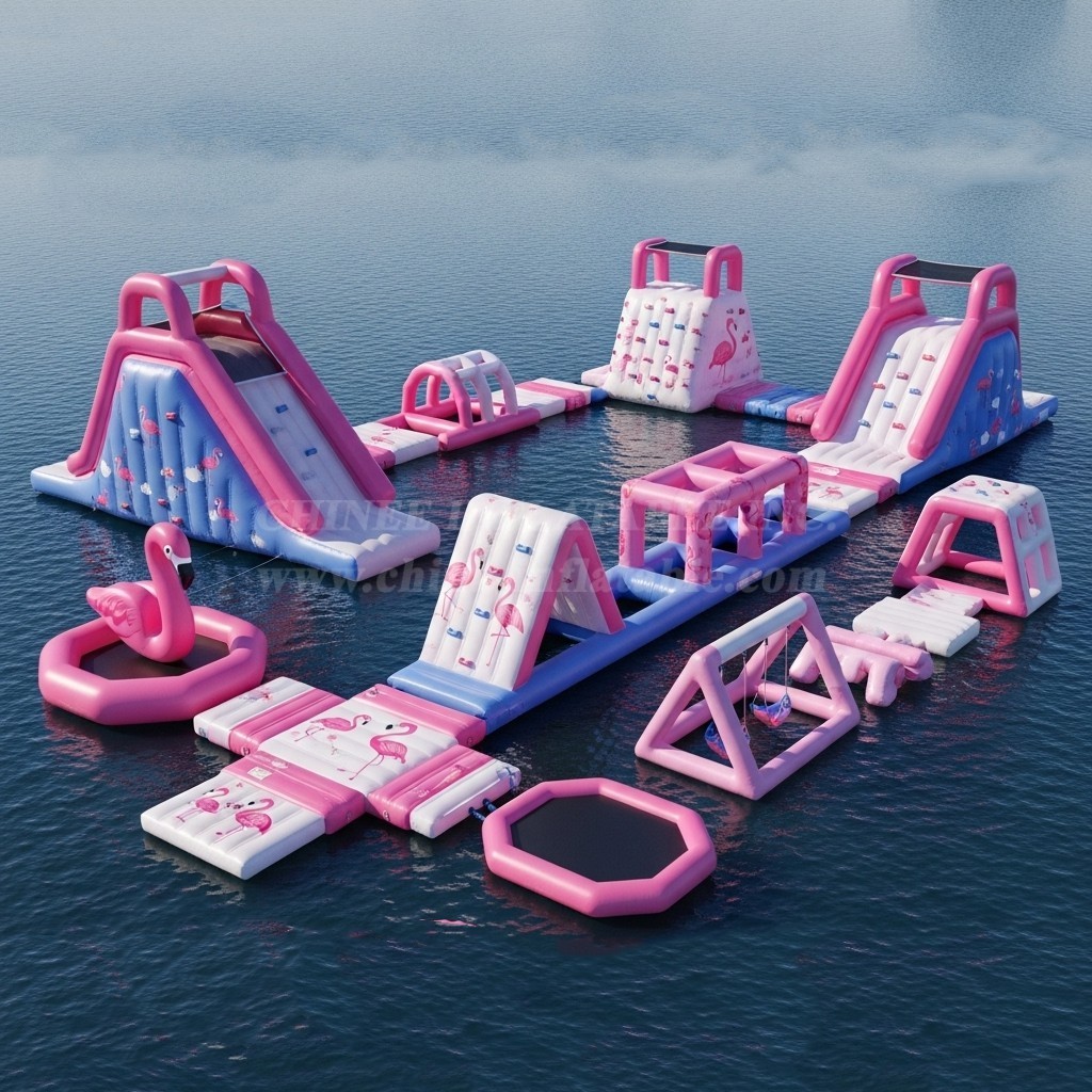 S208 Flamingo Theme Inflatable Water Park