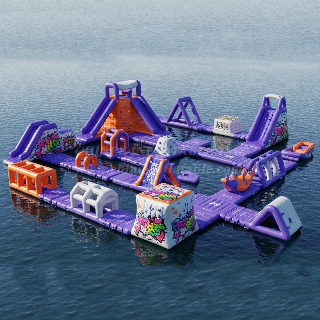 S210 Graffiti Theme Inflatable Water Park