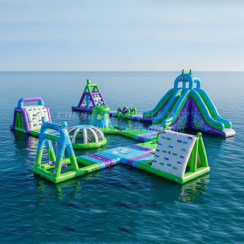 S230 Monster Theme Inflatable Water Park