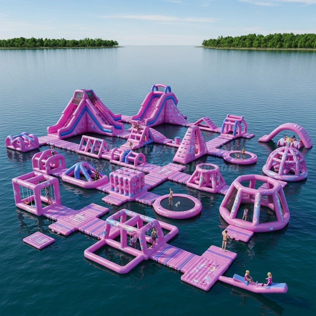 S255 Princess Parties Theme Inflatable Water Park