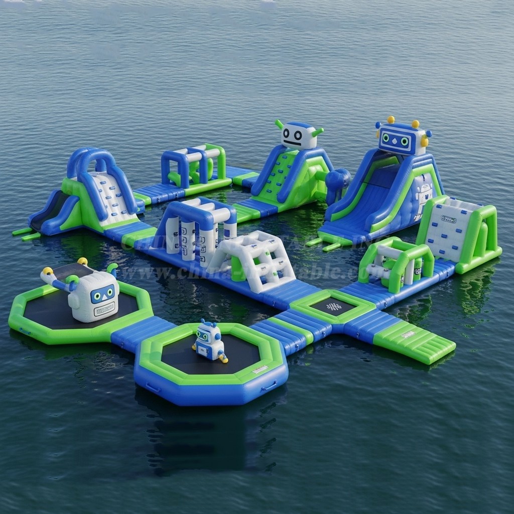 S256 Robot Theme Inflatable Water Park