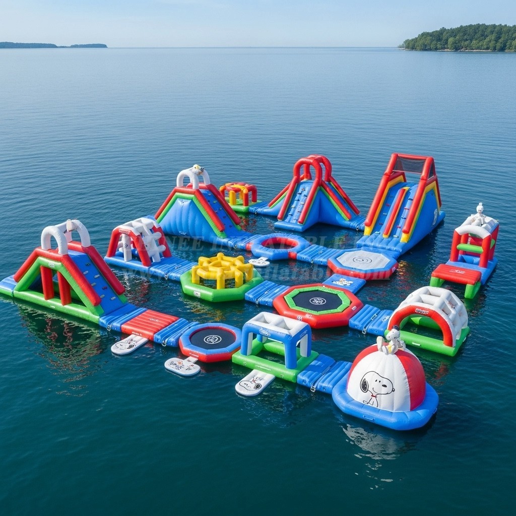 S263 Snoopy Theme Inflatable Water Park