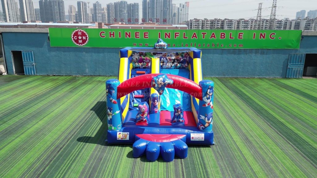 T2-4464B Sonic the Hedgehog Bouncy Castle with Slide
