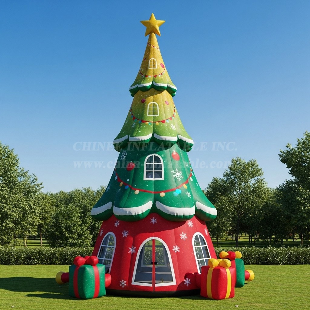 C1-669 Inflatable Christmas Tree for Event Promotion and Seasonal Decorations