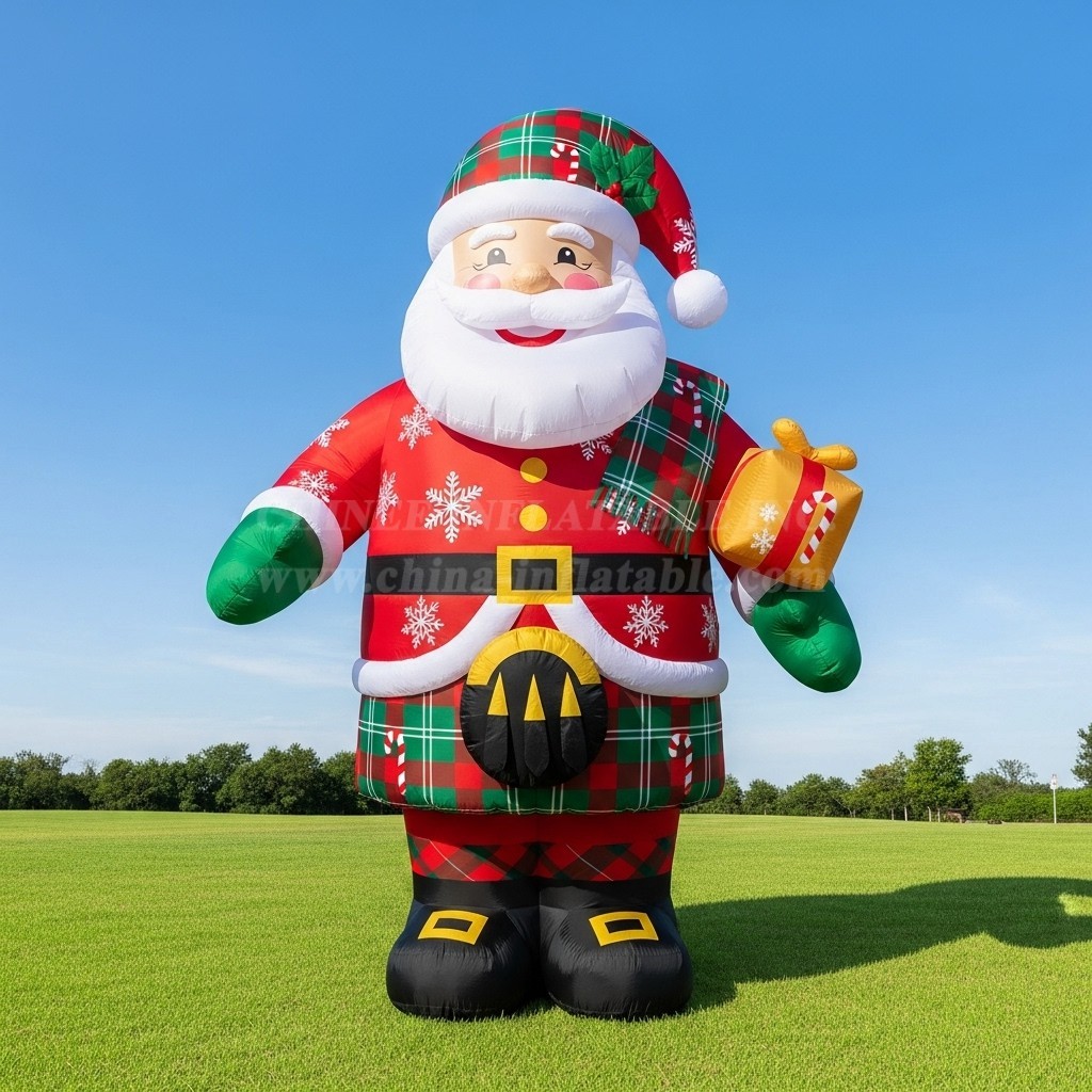 C1-501 Inflatable Santa Claus in traditional Scottish costume