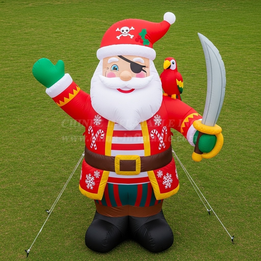 C1-574 Pirate-style inflatable Santa Claus