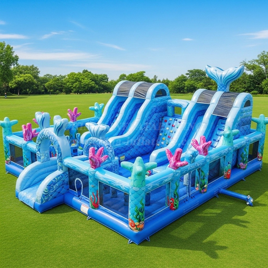 GF2-298 Mermaid Theme Inflatable Park